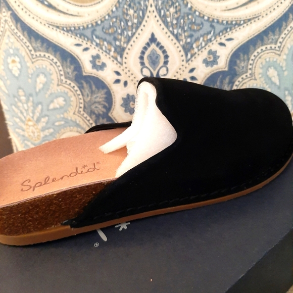 Splendid Black Mule Slide in Black Suede, Size 11 - Picture 9 of 12